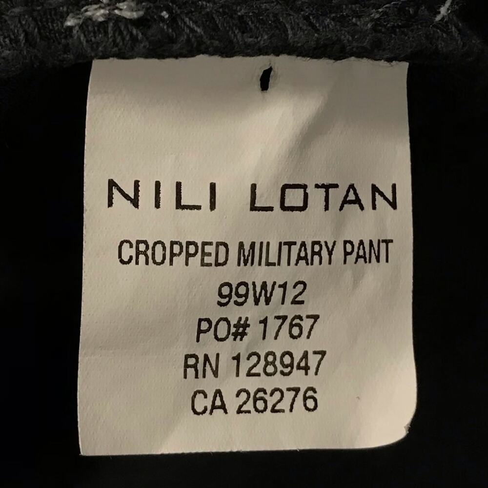 Nili Lotan Cropped Military Jogger Ankle Zipper Carbon Charcoal Black Pants 2 - Picture 13 of 13
